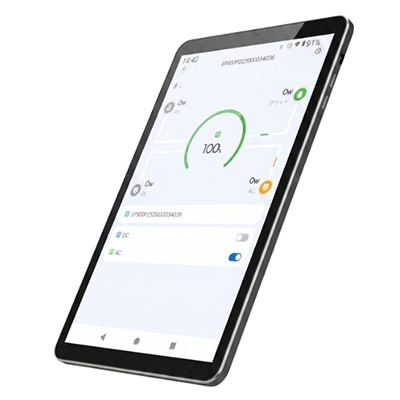 ポータブル蓄電池「M-batteryシリーズ」監視モニター付き