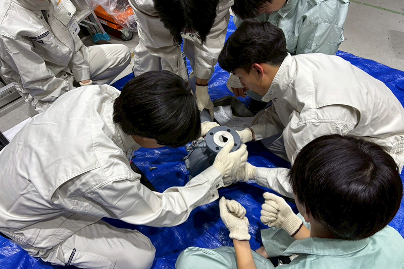 インタンシップに参加する学生