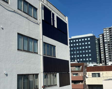 本館リニューアル工事にてHaru-PV（接着貼付層付きフレキシブル薄膜シリコン太陽電池）設置
